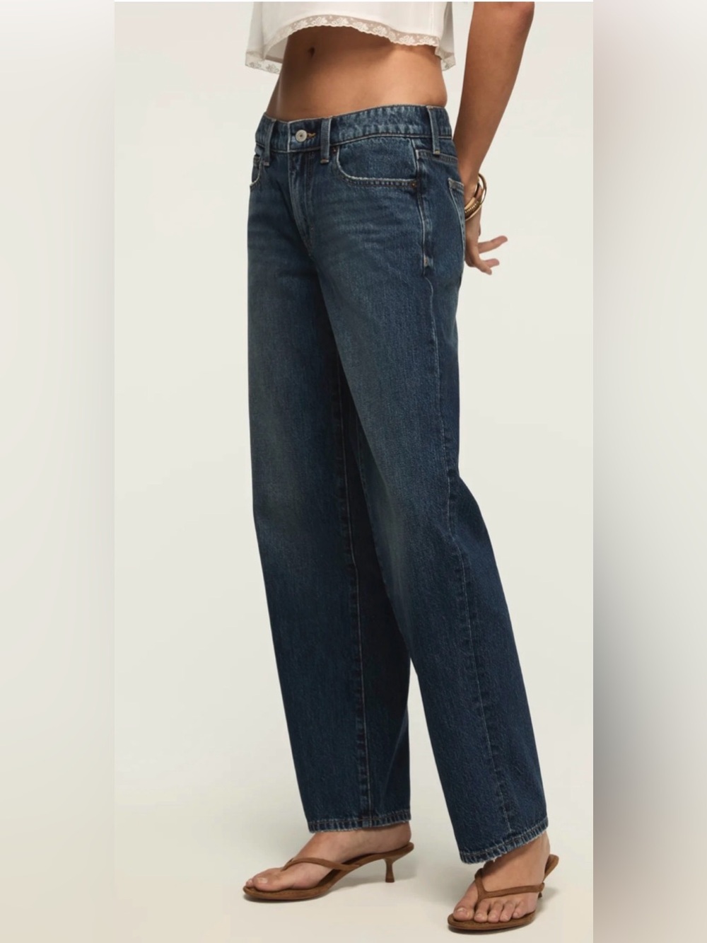 Lucky Brand THE BAGGY Jeans in Dark Blue Denim - Picture 3 of 6